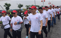“放松心情，磨砺意志，超越自我” 正定公司参加徒步走活动